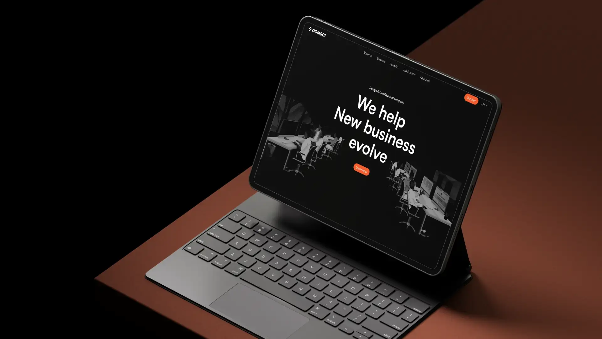 Website displayed on a desktop computer screen