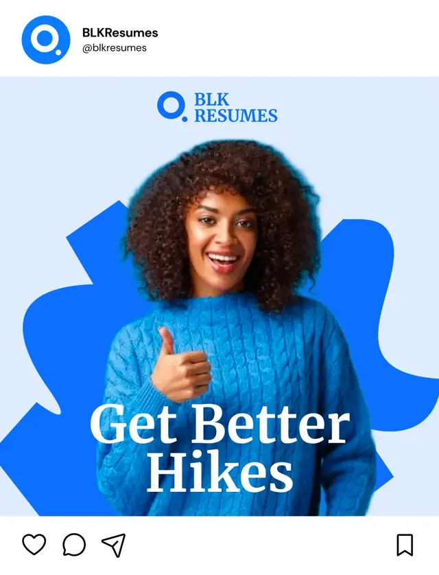 Social media post for BLKResume