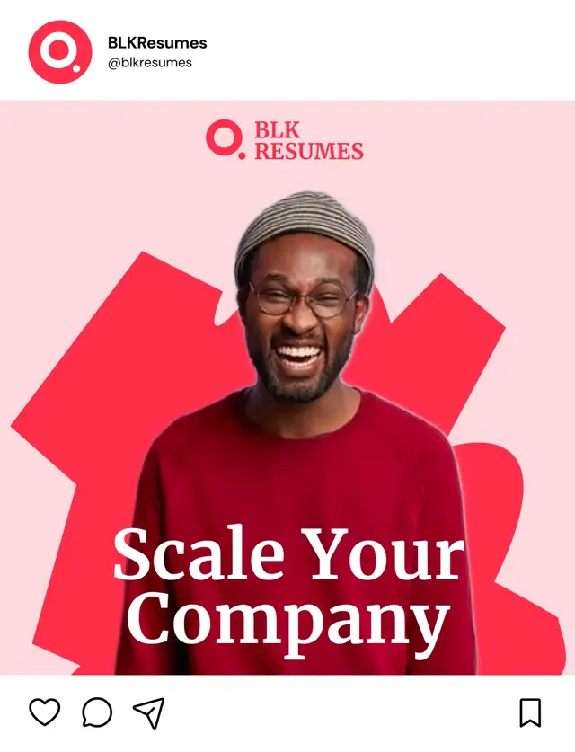 Social media post for BLKResume