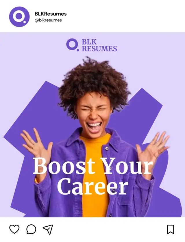 Social media post for BLKResume