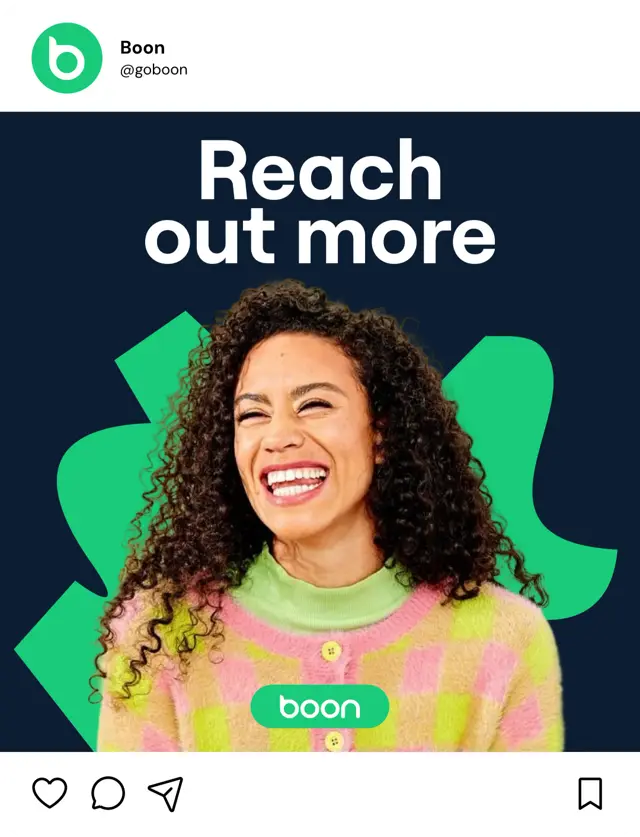 Social media post for Boon