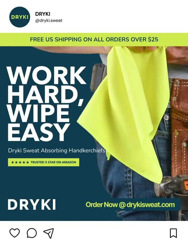Social media post for Dryki