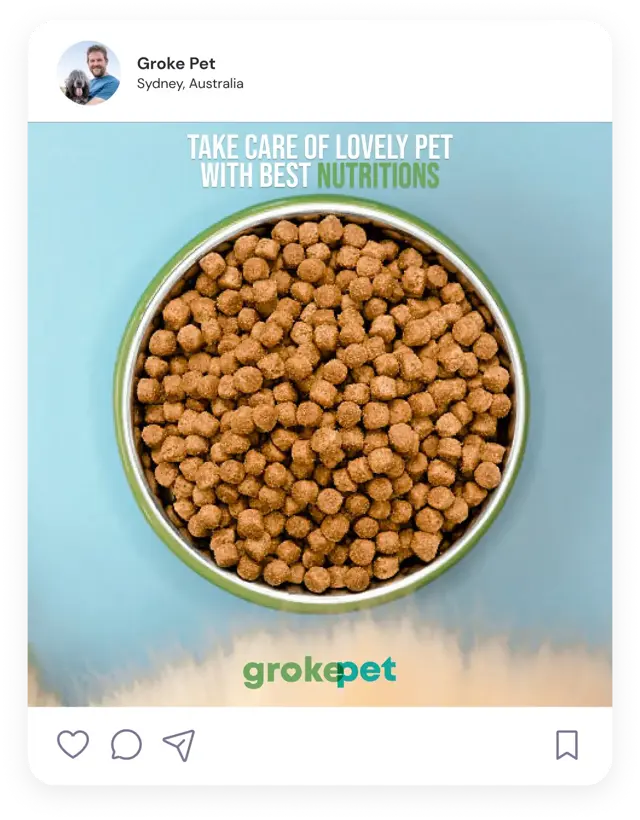 Social media post for Groke-Pet