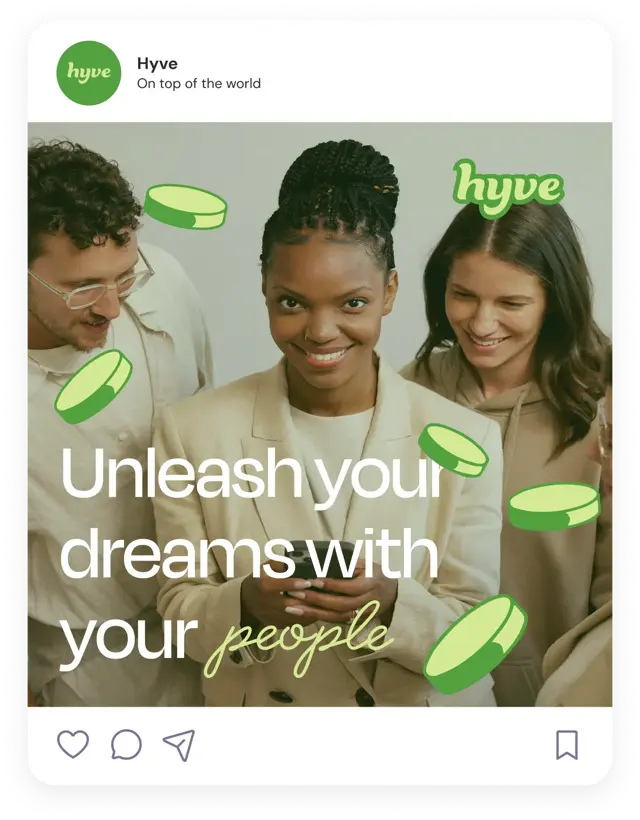 Social media post for Hyve