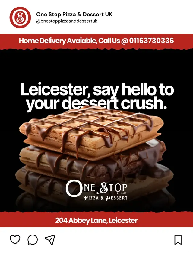 Social media post for One-Stop-Pizza