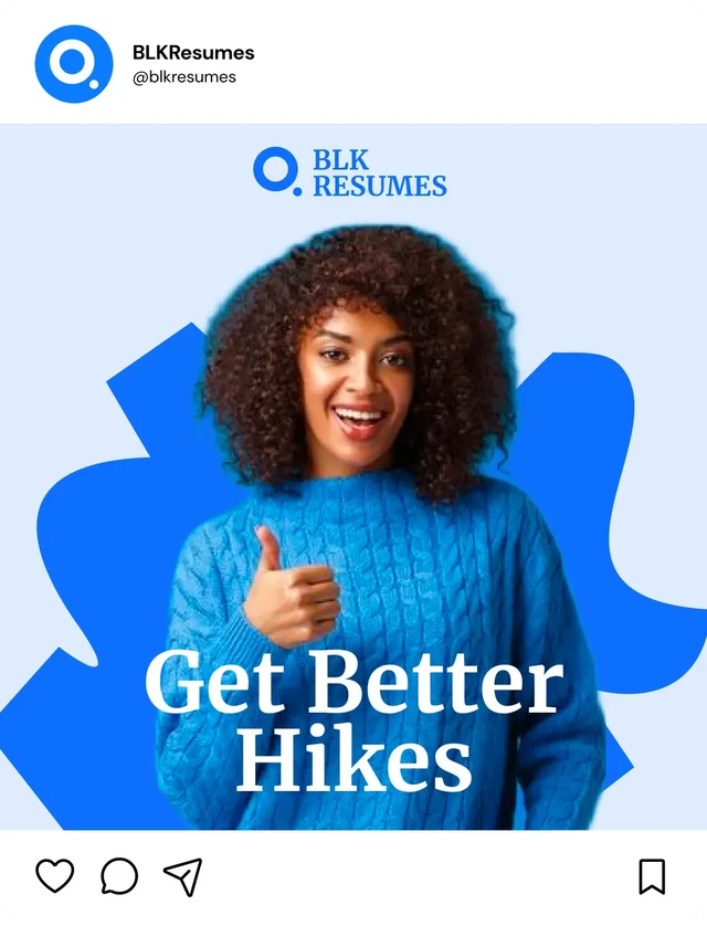 Social media post for BLKResume