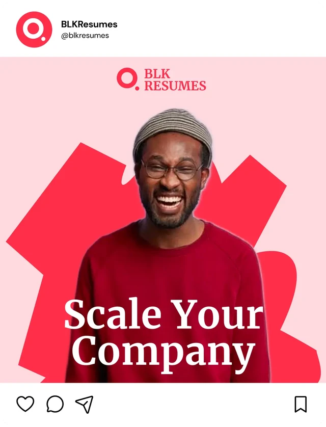 Social media post for BLKResume