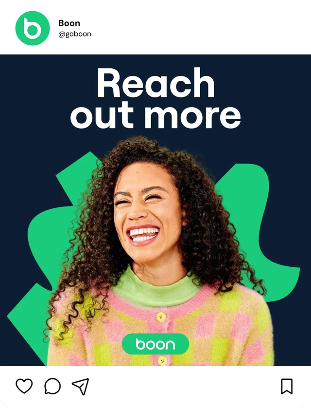 Social media post for Boon