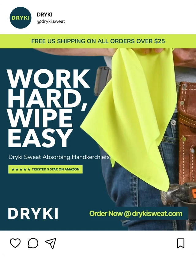 Social media post for Dryki