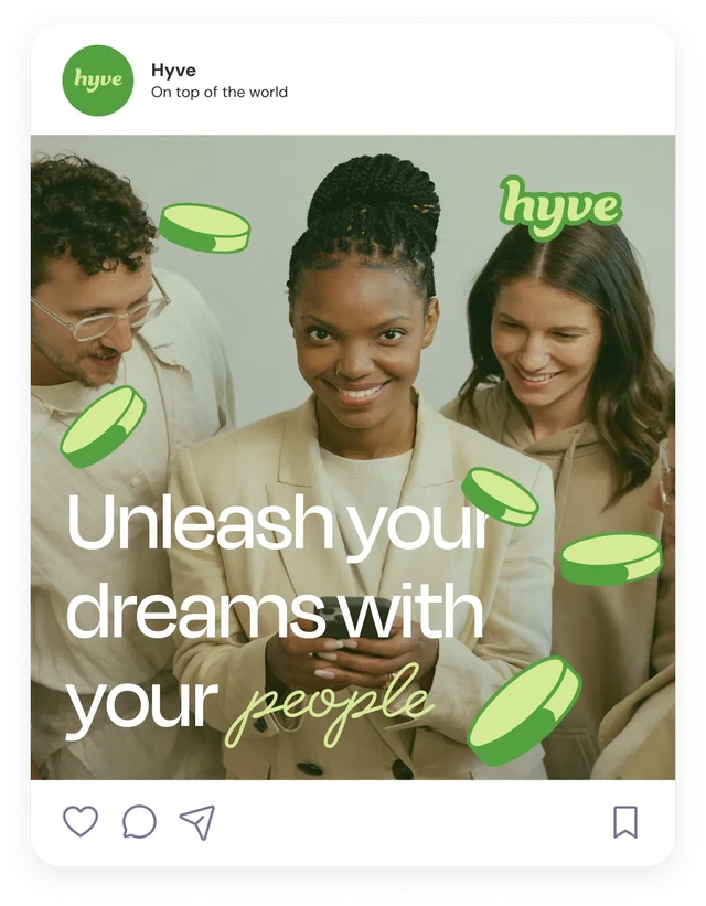 Social media post for Hyve