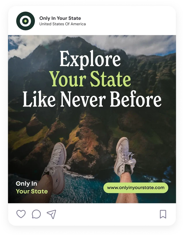 Social media post for Only-In-Your-State