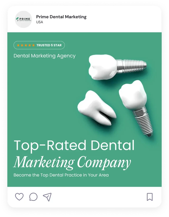 Social media post for Prime-Dental-Marketing