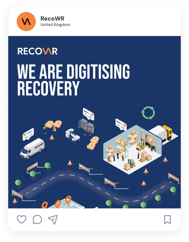 Social media post for Recowr