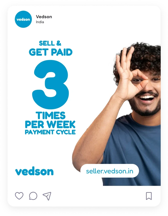 Social media post for Vedson