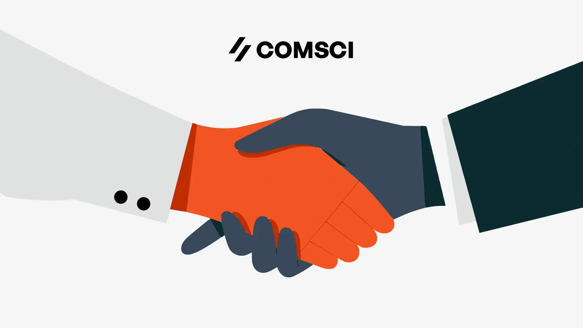 Illustration showing a collaborative team working on a digital project, representing Comsci Technologies' approach.