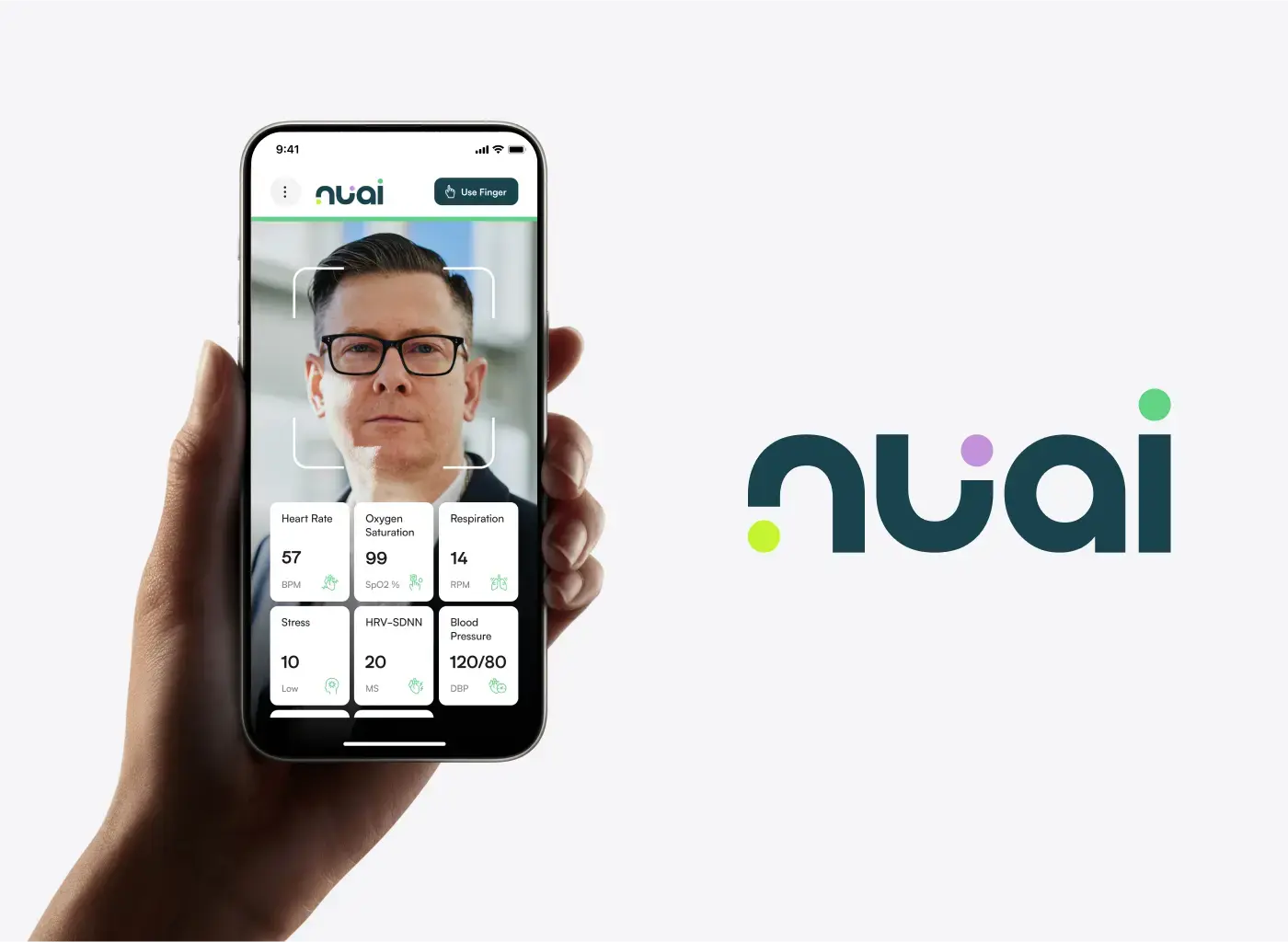 NuAI Artificial Intelligence Health App. Nuverse Health Solutions or NuAI has been formed to place intuitive preventive healthcare in the hands of the end user. Nuverse envisions the discovery of new processes, drugs, diagnostics and devices for efficient healthcare delivery. Using Artifical Intelloigence technology integrated inside mobile application can deliver critical health parameters in hand without any medical device.